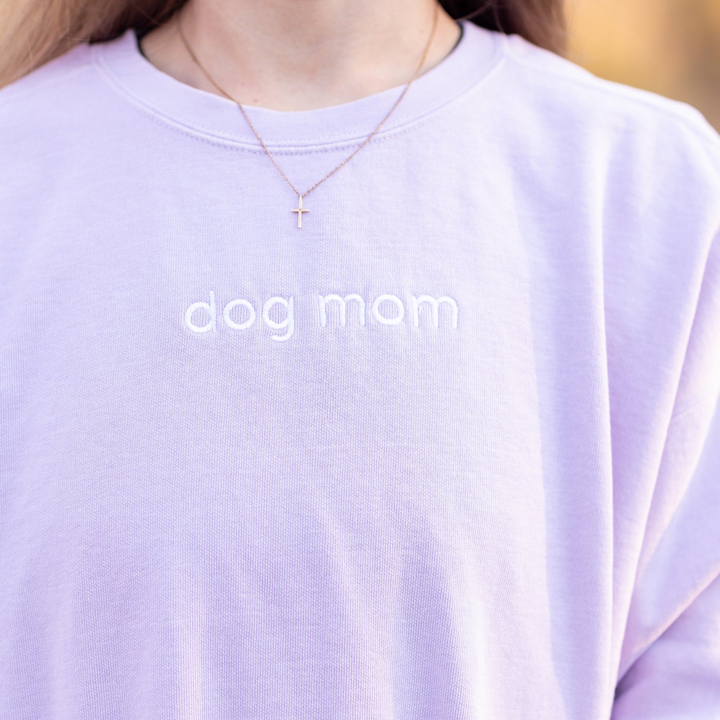 Dog Mom Embroidered Crewneck