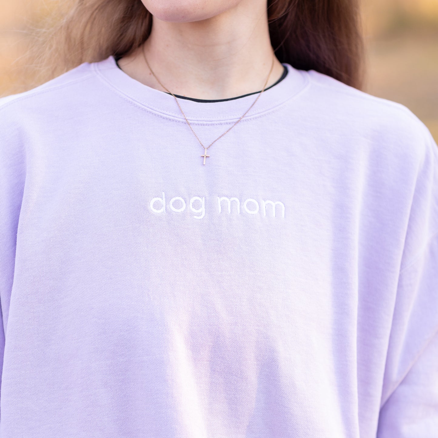 Dog Mom Embroidered Crewneck