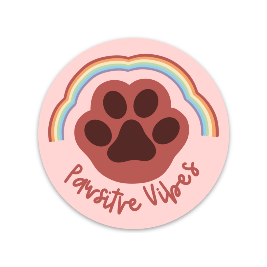 Pawsitive Vibes Rainbow Sticker