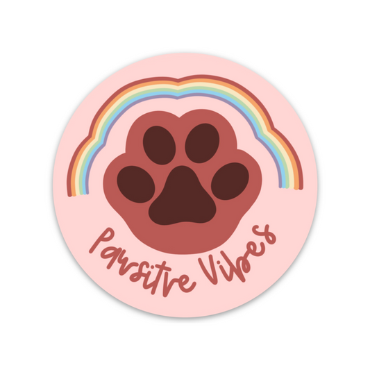 Pawsitive Vibes Rainbow Sticker