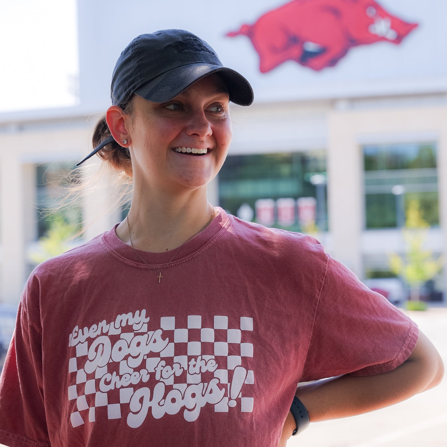 Even My Dogs Cheer For The Hogs Short Sleeve T-Shirt