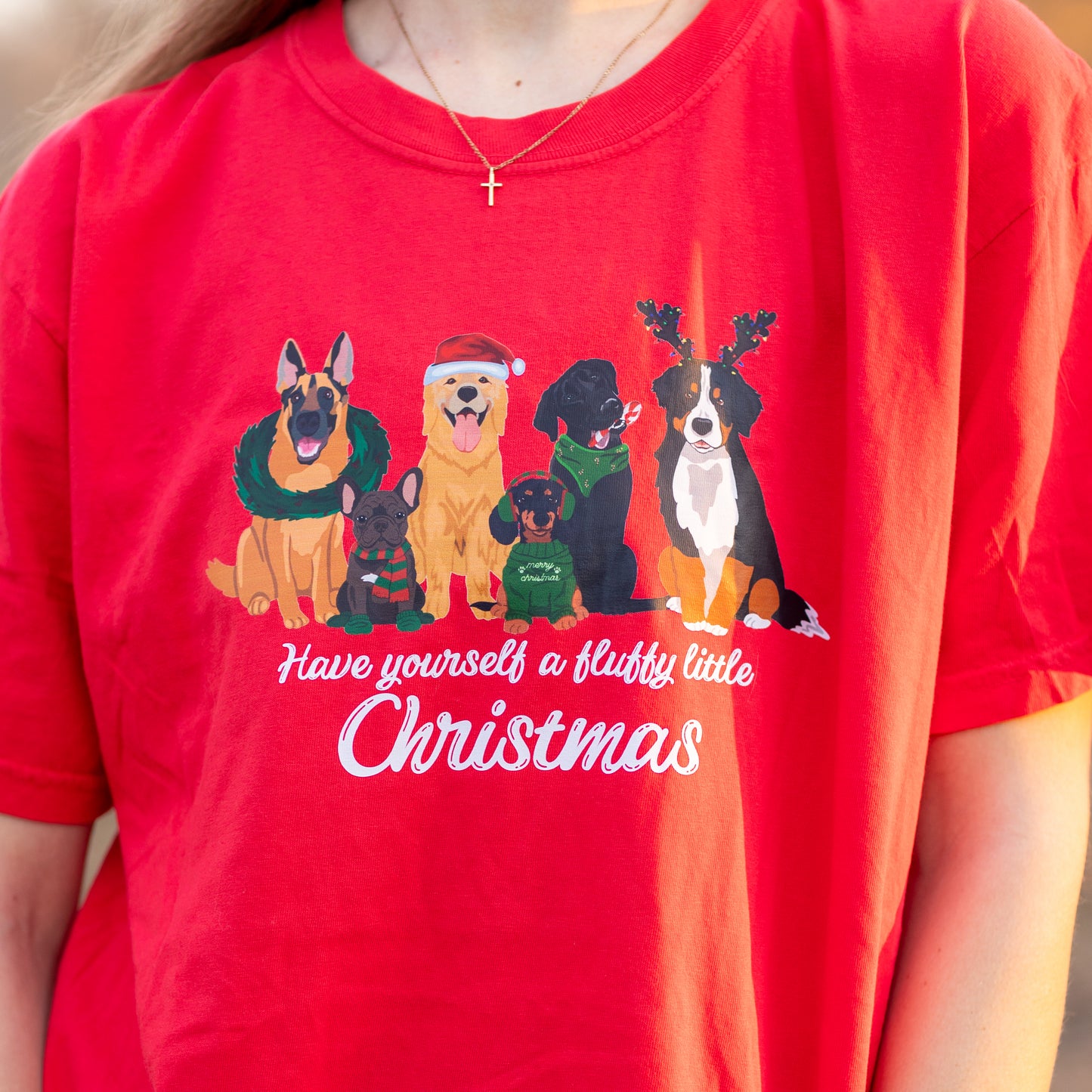 Fluffy Christmas Short Sleeve T-Shirt