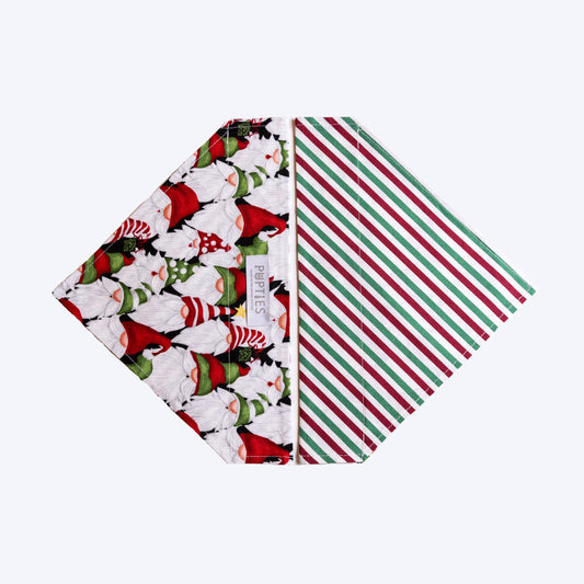 Christmas Gnomes/Stripes Bandana