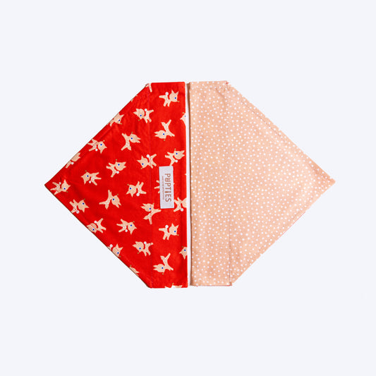 Rudolph/Tan Polka Dots Bandana